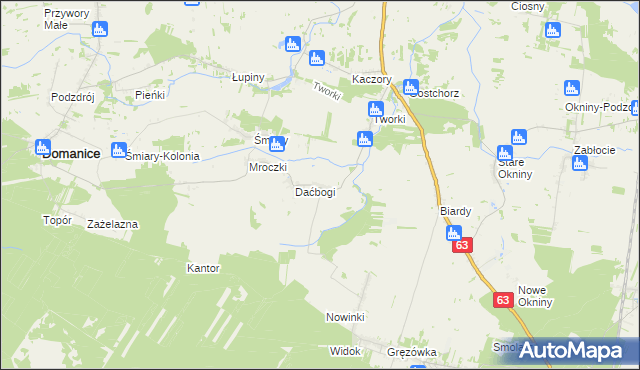 mapa Pluty gmina Wiśniew, Pluty gmina Wiśniew na mapie Targeo