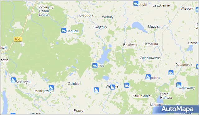 mapa Pobłędzie, Pobłędzie na mapie Targeo