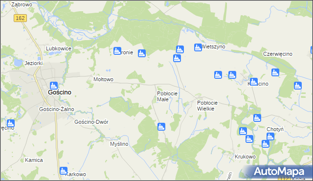 mapa Pobłocie Małe, Pobłocie Małe na mapie Targeo