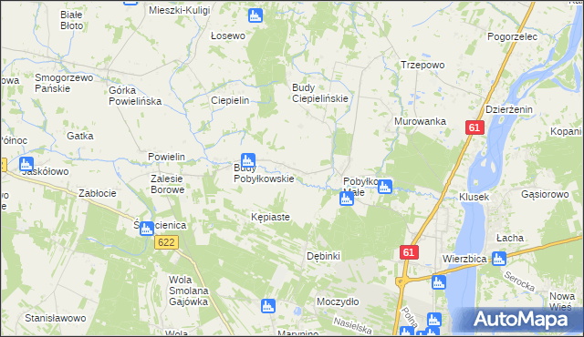 mapa Pobyłkowo Duże, Pobyłkowo Duże na mapie Targeo