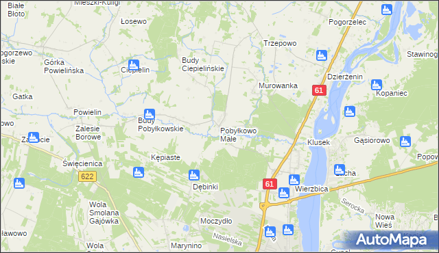 mapa Pobyłkowo Małe, Pobyłkowo Małe na mapie Targeo