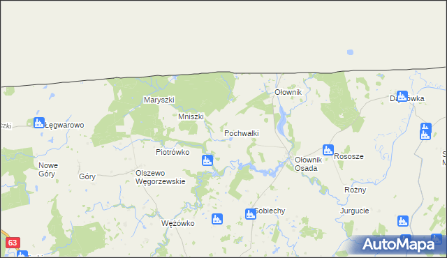 mapa Pochwałki, Pochwałki na mapie Targeo