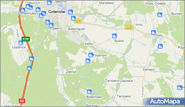 mapa Podańsko, Podańsko na mapie Targeo