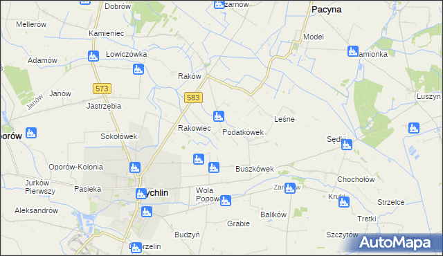 mapa Podatkówek, Podatkówek na mapie Targeo