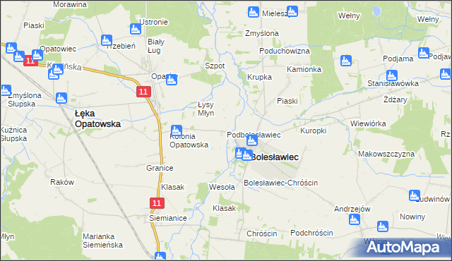 mapa Podbolesławiec, Podbolesławiec na mapie Targeo