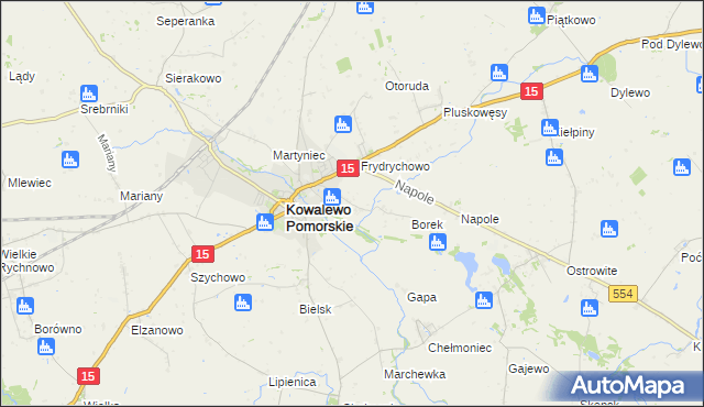 mapa Podborek gmina Kowalewo Pomorskie, Podborek gmina Kowalewo Pomorskie na mapie Targeo