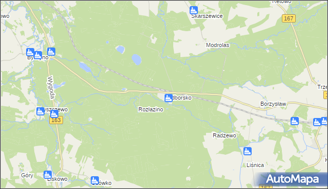 mapa Podborsko, Podborsko na mapie Targeo