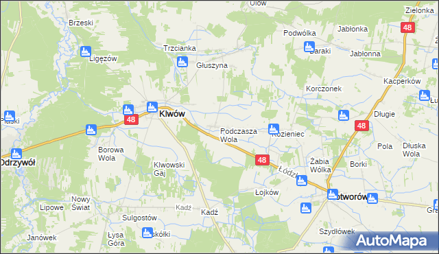 mapa Podczasza Wola, Podczasza Wola na mapie Targeo