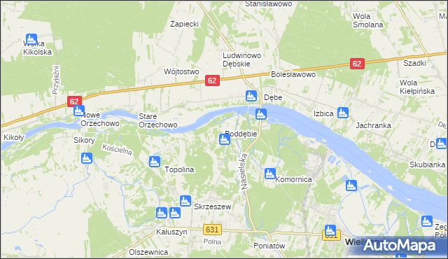 mapa Poddębie, Poddębie na mapie Targeo