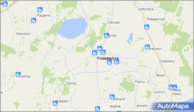 mapa Podedwórze, Podedwórze na mapie Targeo