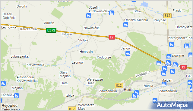 mapa Podgórze gmina Chełm, Podgórze gmina Chełm na mapie Targeo