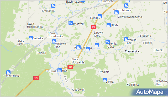 mapa Podjanowszczyzna, Podjanowszczyzna na mapie Targeo