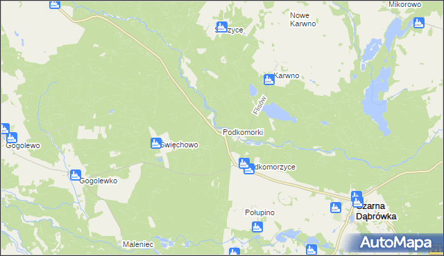 mapa Podkomorki, Podkomorki na mapie Targeo