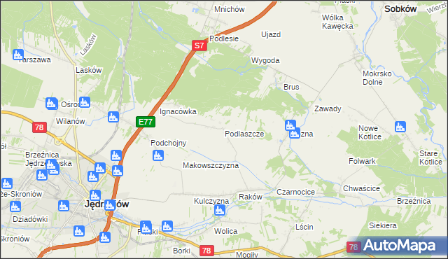 mapa Podlaszcze, Podlaszcze na mapie Targeo