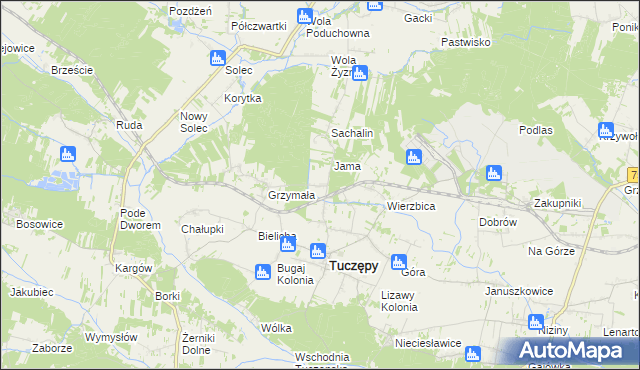 mapa Podlesie gmina Tuczępy, Podlesie gmina Tuczępy na mapie Targeo