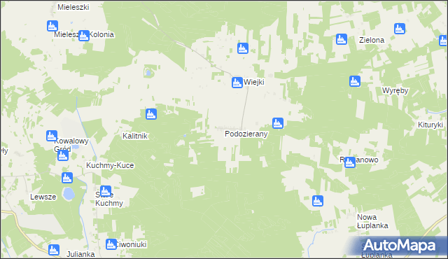 mapa Podozierany, Podozierany na mapie Targeo