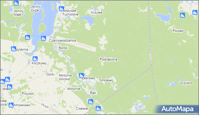 mapa Podrąbiona, Podrąbiona na mapie Targeo