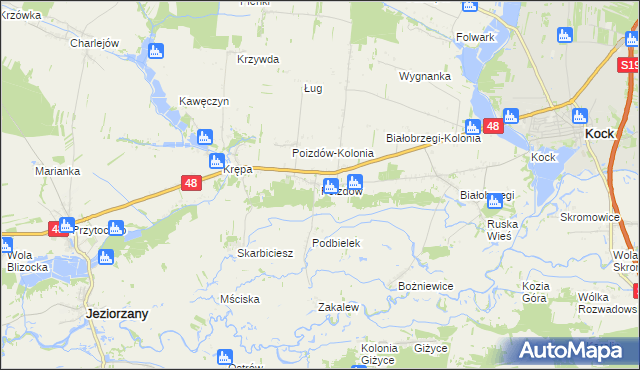 mapa Poizdów, Poizdów na mapie Targeo