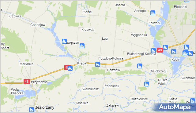 mapa Poizdów-Kolonia, Poizdów-Kolonia na mapie Targeo