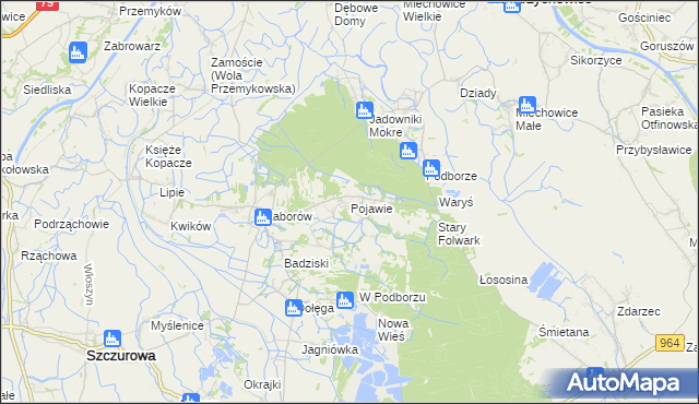 mapa Pojawie, Pojawie na mapie Targeo