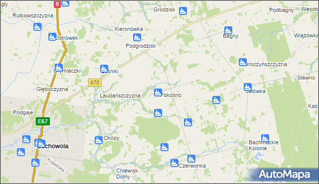 mapa Pokośno, Pokośno na mapie Targeo