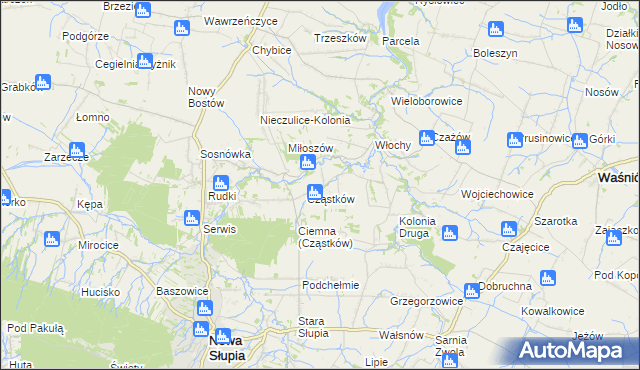 mapa Pokrzywianka gmina Nowa Słupia, Pokrzywianka gmina Nowa Słupia na mapie Targeo