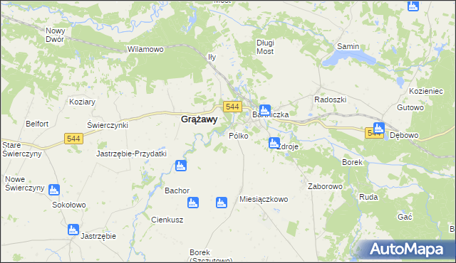 mapa Pólko gmina Górzno, Pólko gmina Górzno na mapie Targeo