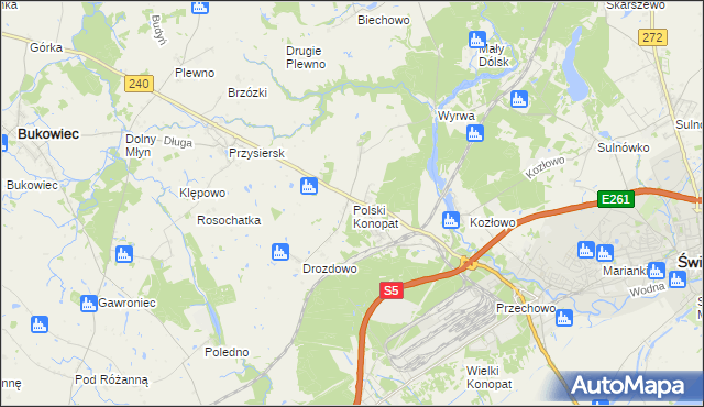 mapa Polski Konopat, Polski Konopat na mapie Targeo