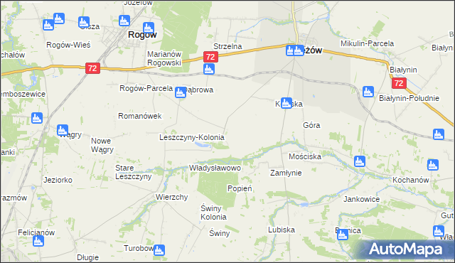 mapa Popień-Parcela, Popień-Parcela na mapie Targeo