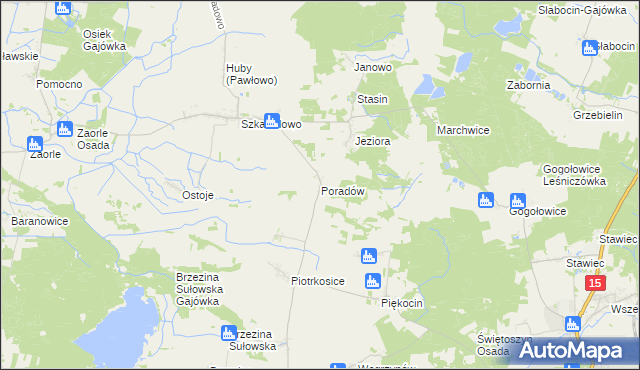 mapa Poradów gmina Milicz, Poradów gmina Milicz na mapie Targeo