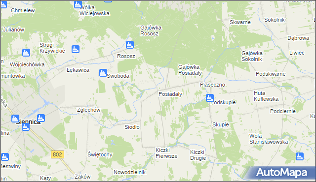 mapa Posiadały, Posiadały na mapie Targeo