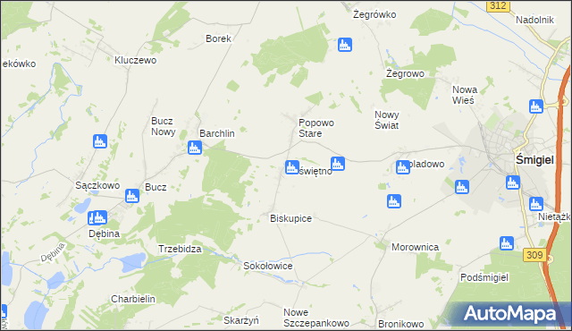 mapa Poświętno, Poświętno na mapie Targeo