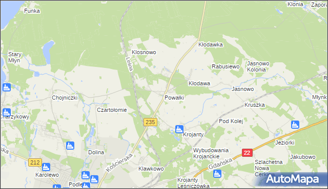 mapa Powałki, Powałki na mapie Targeo