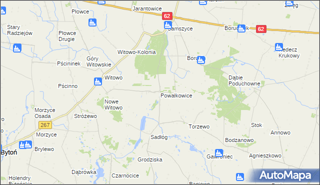 mapa Powałkowice, Powałkowice na mapie Targeo