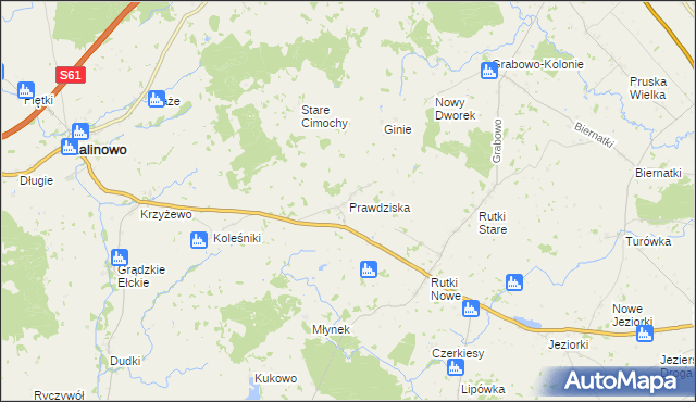 mapa Prawdziska, Prawdziska na mapie Targeo