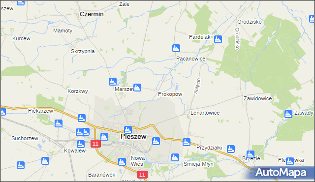 mapa Prokopów, Prokopów na mapie Targeo