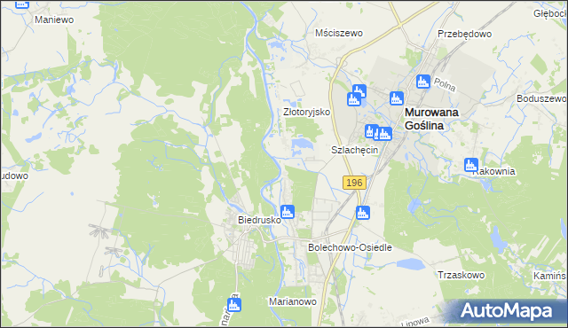 mapa Promnice gmina Czerwonak, Promnice gmina Czerwonak na mapie Targeo