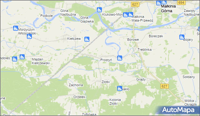 mapa Prostyń, Prostyń na mapie Targeo