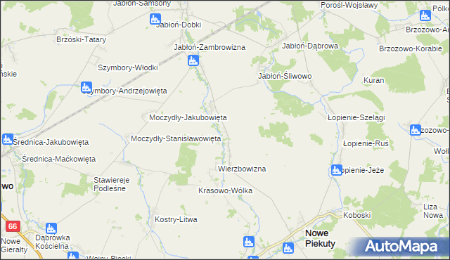 mapa Pruszanka Mała, Pruszanka Mała na mapie Targeo