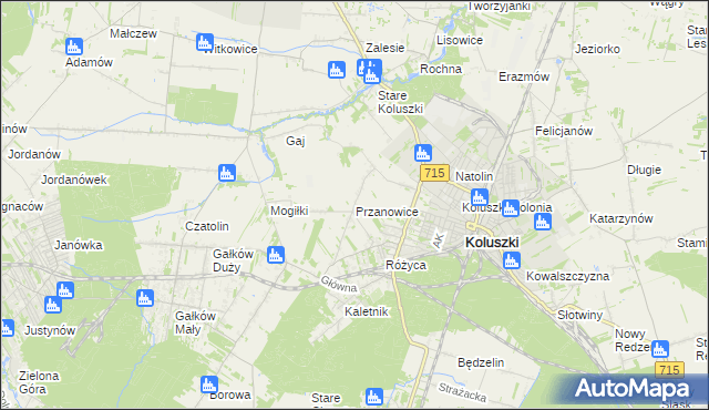 mapa Przanowice, Przanowice na mapie Targeo