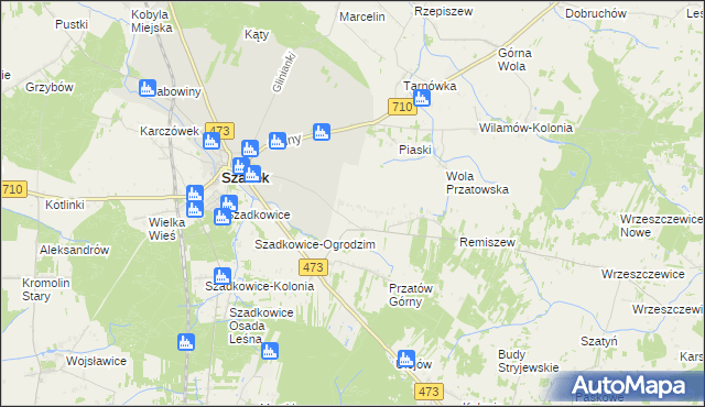 mapa Przatów Dolny, Przatów Dolny na mapie Targeo