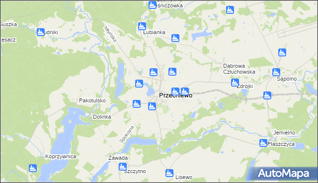 mapa Przechlewo, Przechlewo na mapie Targeo