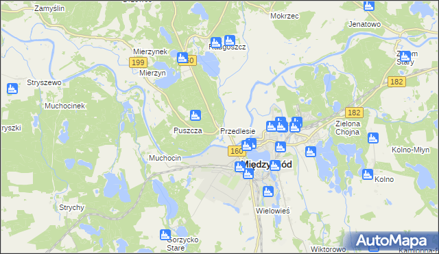 mapa Przedlesie, Przedlesie na mapie Targeo