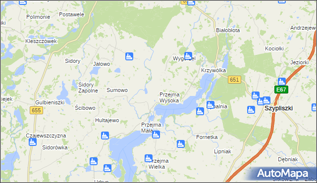mapa Przejma Wysoka, Przejma Wysoka na mapie Targeo
