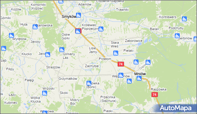 mapa Przełom, Przełom na mapie Targeo