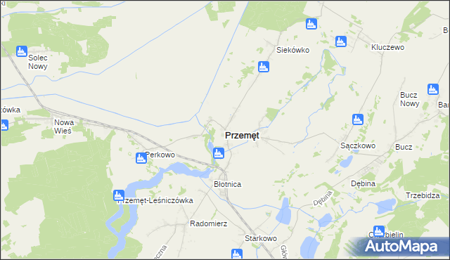 mapa Przemęt, Przemęt na mapie Targeo