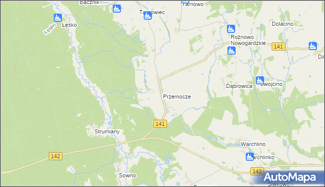 mapa Przemocze, Przemocze na mapie Targeo