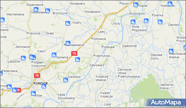 mapa Przemyków, Przemyków na mapie Targeo