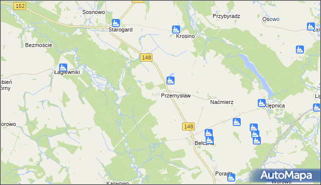 mapa Przemysław gmina Resko, Przemysław gmina Resko na mapie Targeo