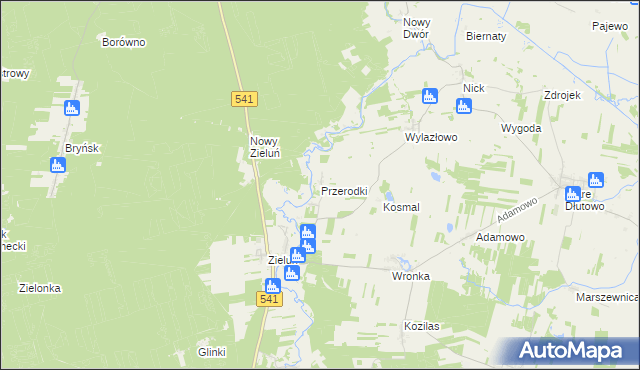 mapa Przerodki, Przerodki na mapie Targeo